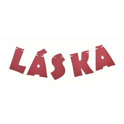 Girlanda " LÁSKA  " bordó